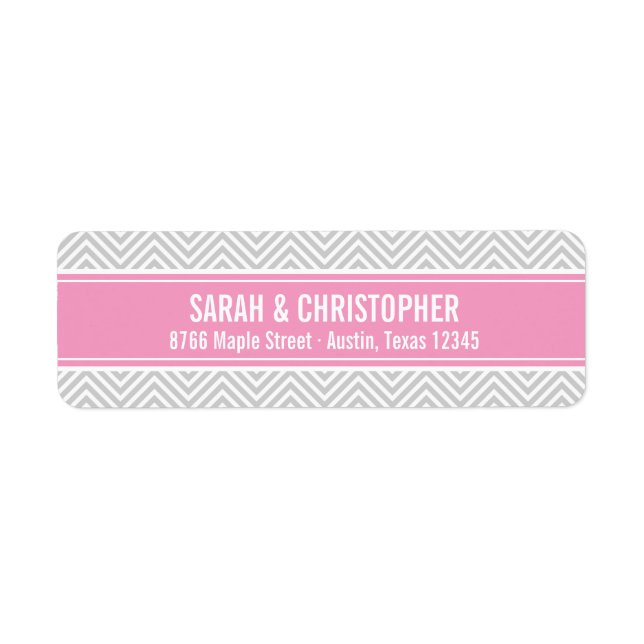Grey and Pink Modern Chevron (Front)