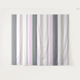 Grey and pink vertical stripes. tapestry