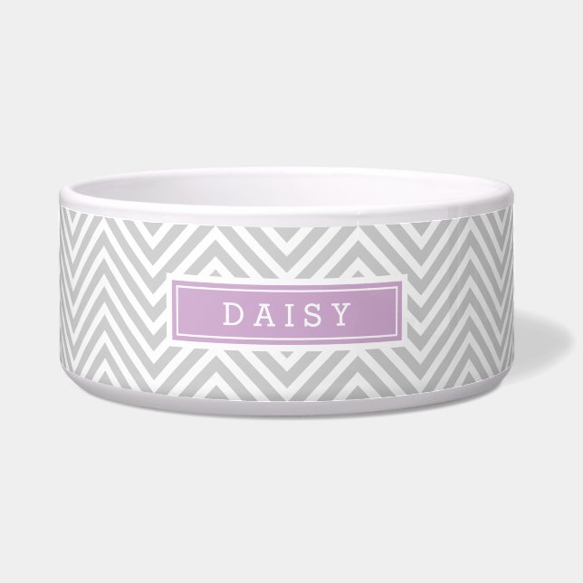 Grey and Purple Chevron Monogram (Front)