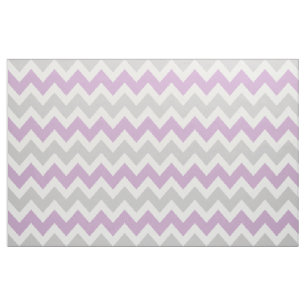 Grey and Purple Modern Chevron Large Scale Fabric