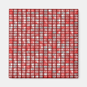 Grey and red blocks magnet