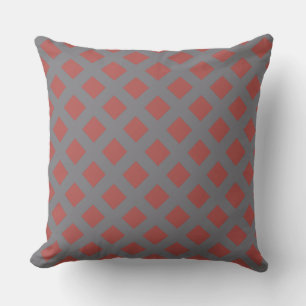 Grey and Red Chequered Cushion