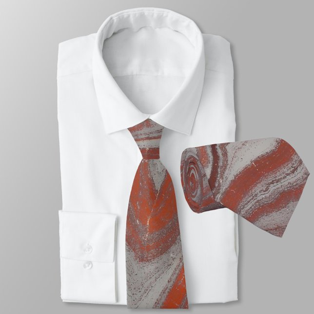 Grey and Red Stone Abstract Tie (Creator Uploaded)