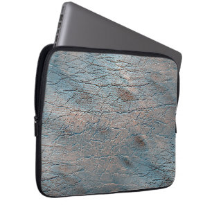 Grey and tan leather stained with some satin hue  laptop sleeve