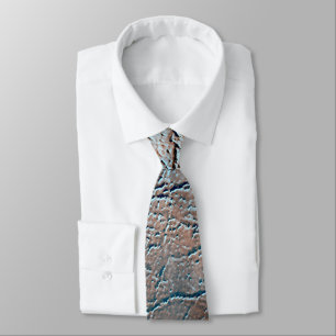 Grey and tan leather stained with some satin hue  tie