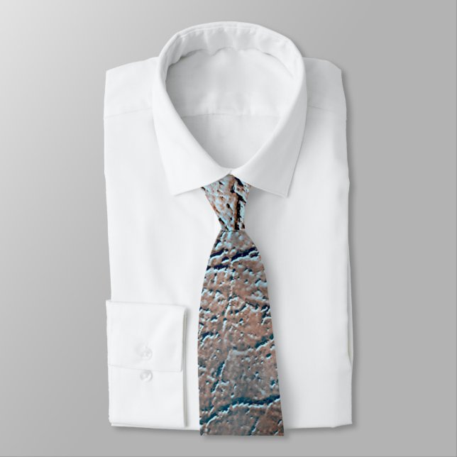 Grey and tan leather stained with some satin hue  tie (Tied)