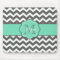 Grey and Teal Chevron Personalised Mousepad