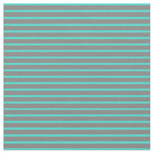 Grey and Turquoise Coloured Lines Fabric