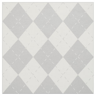 Grey and White Argyle Fabric