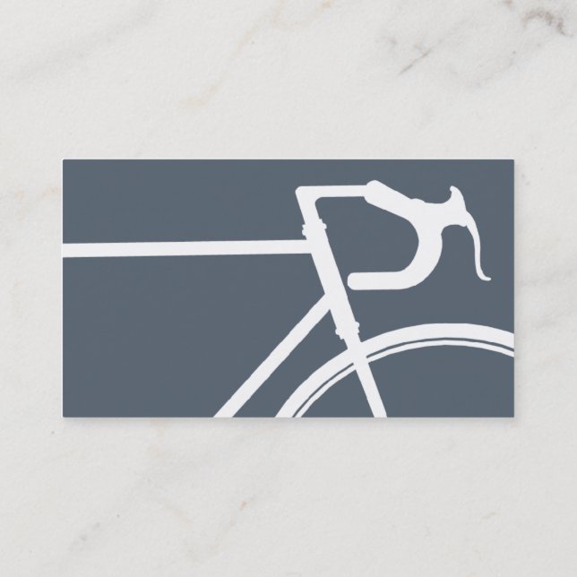Grey and white bicycle Business Card (Back)