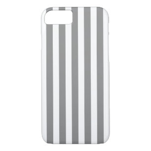 Grey and white candy stripes iPhone 8/7 case