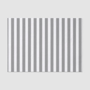 Grey and white candy stripes tissue paper