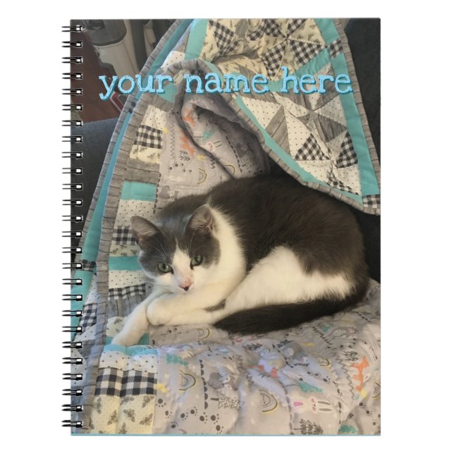 Grey and white cat notebook (Front)