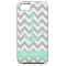 Grey and White Chevron Mint Anchor Monogram Case