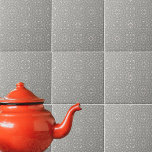 Grey And White Classic Elegant Ornate Damask Tile<br><div class="desc">Classic ornate decorative tile design featuring white ornaments on a grey background.</div>
