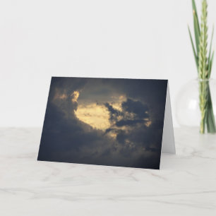 Grey and White Cloud Background Card