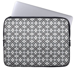 Grey and white designs laptop sleeve