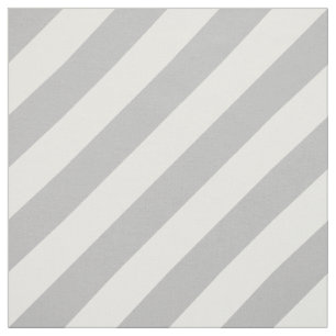 Grey and White Diagonal Stripes Pattern Fabric