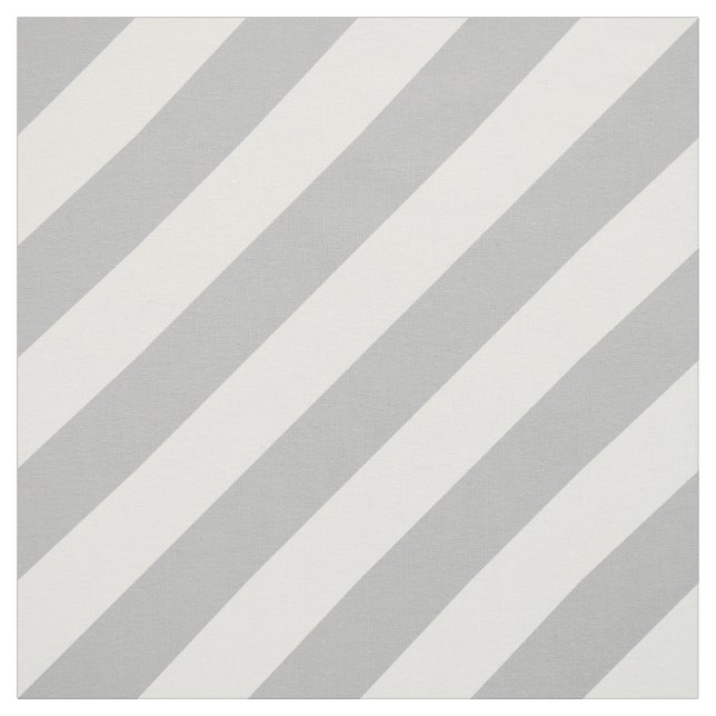 Grey and White Diagonal Stripes Pattern Fabric (Swatch)