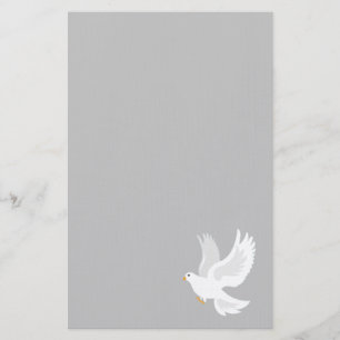 Grey and white dove bird classic stationery