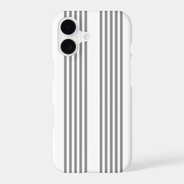 Grey and white five stripes pattern (Back)