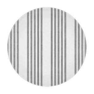Grey and white five stripes pattern cutting board