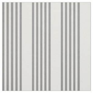 Grey and white five stripes pattern fabric