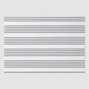 Grey and white five stripes pattern tissue paper