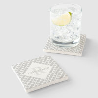 Grey and White Geometric Modern Monogrammed