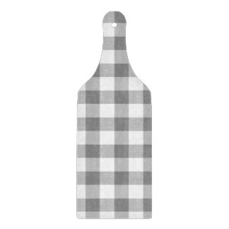 Grey And White Gingham Check Pattern Cutting Board