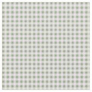 Grey and White Gingham Chequered Fabric