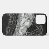 Grey and white marble and silver abstract Case-Mate iPhone case (Back (Horizontal))