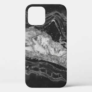 Grey and white marble and silver abstract Case-Mate iPhone case