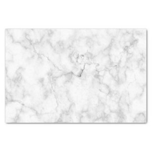 Grey And White Marble Pattern Tissue Paper