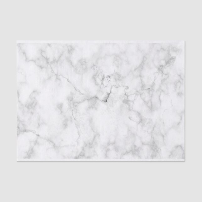Grey And White Marble Pattern Tissue Paper (Front)