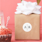 Grey and White Minimalist Elegant Envelope Seal,