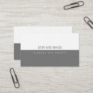 Grey and White Modern Business Card