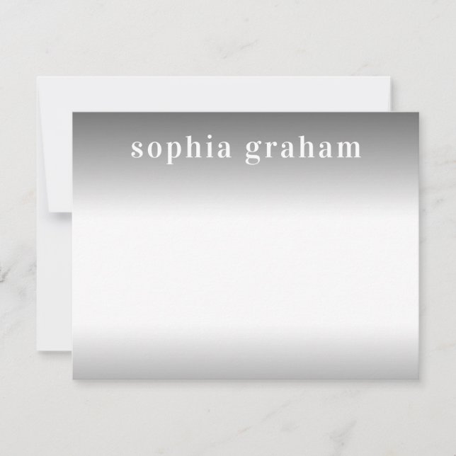 Grey and White Ombre Card (Front)