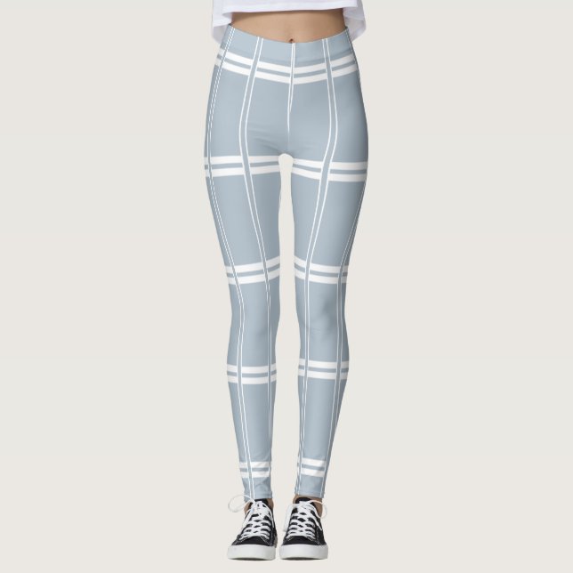 Grey and white pattern leggings (Front)