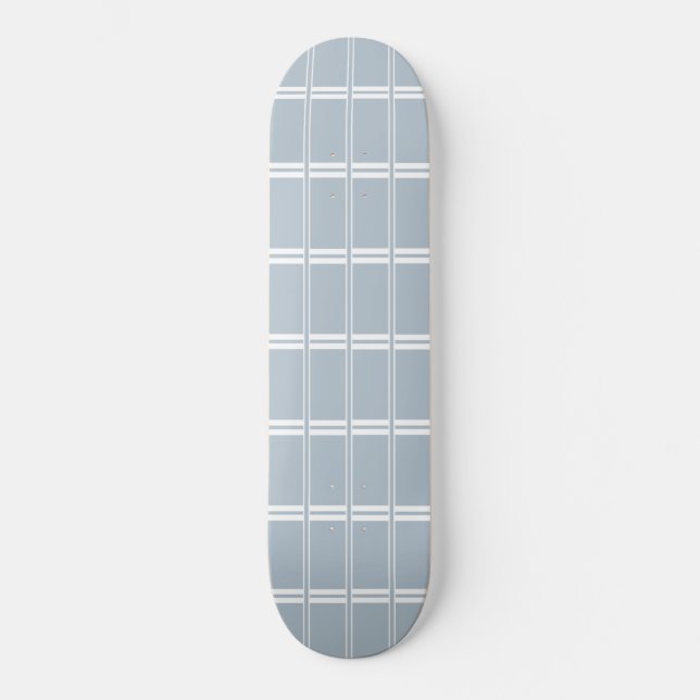 Grey and white pattern skateboard (Front)
