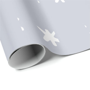 Grey and White Pattern Wrapping Paper