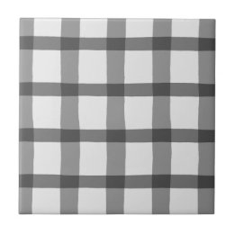 Grey and White Plaid Tile