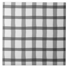 Grey and White Plaid Tile
