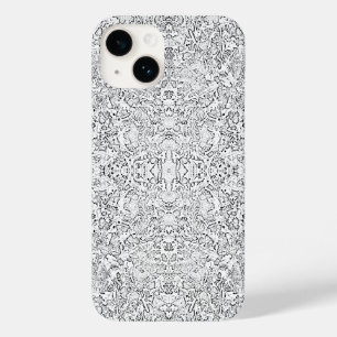 Grey And White Shapes Pattern iPhone 14 Case