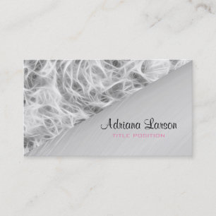 Grey And White Smokey Design Business Card