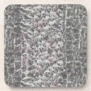 Grey and White Snake Skin Coaster