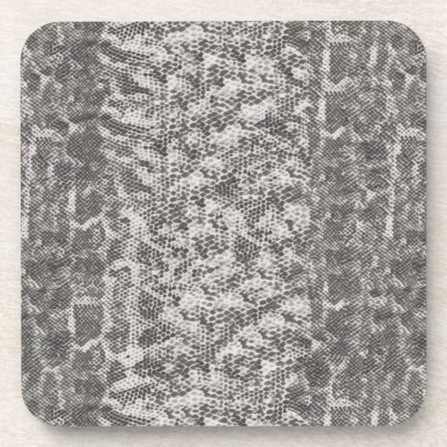 Grey and White Snake Skin Coaster (Front)