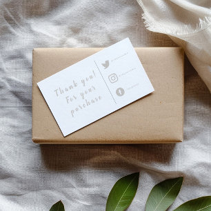 Grey and white social Links Insert Cards