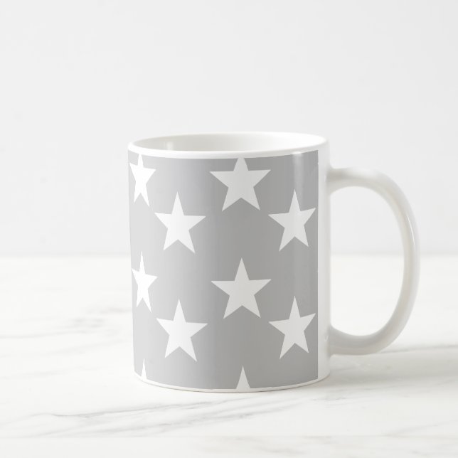 Grey and White Star Pattern Mug (Right)