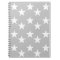 Grey and White Star Print Notebook